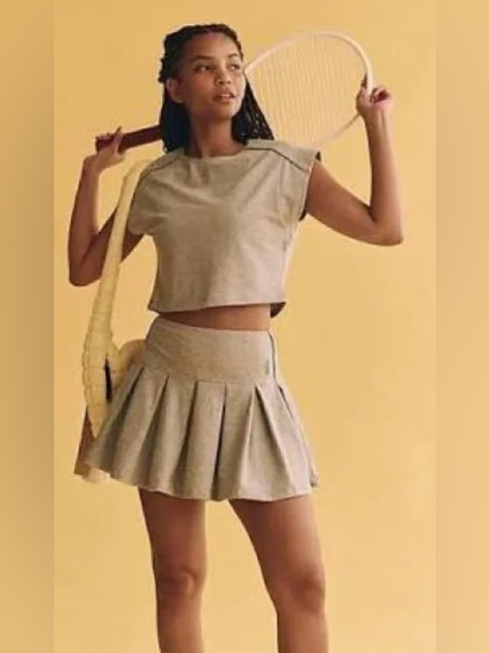 Free People Movement HOME BASE Cap-Sleeve Top Skirt Set - Picture 2 of 9
